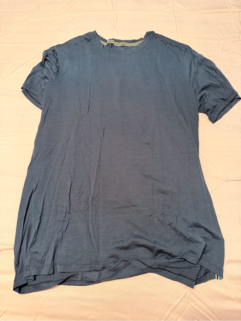 Smartwool Merino Blend Men's Slate Blue Short-Sleeve Crewneck Tee